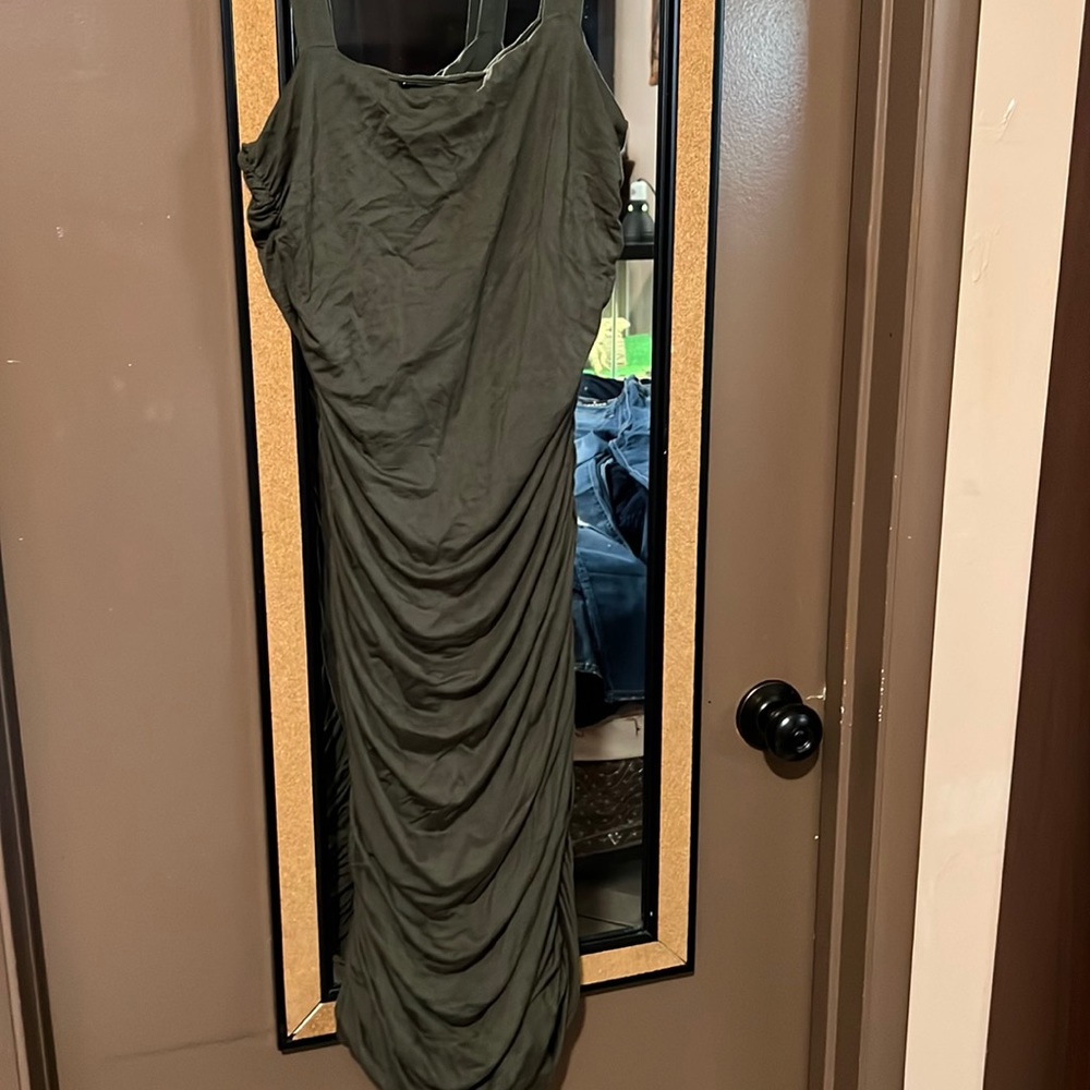 Fashion Nova olive body hugging dress